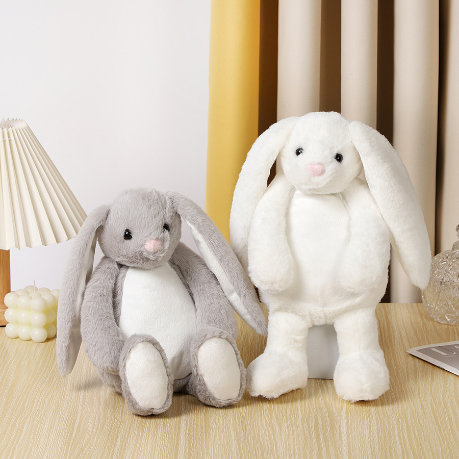 Custom Stuffed White Long Ear Bunny Rabbit selling Plush Toys